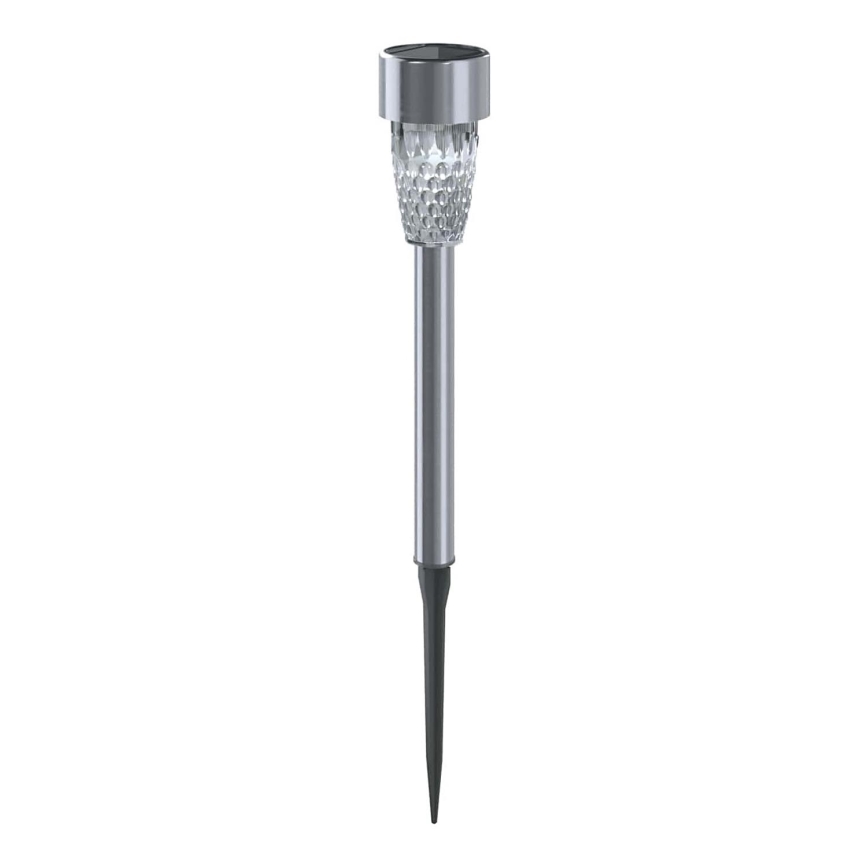 Aigostar - Lampe solaire LED/0,006W/1,2V 29,7 cm chrome mat 6500K IP44