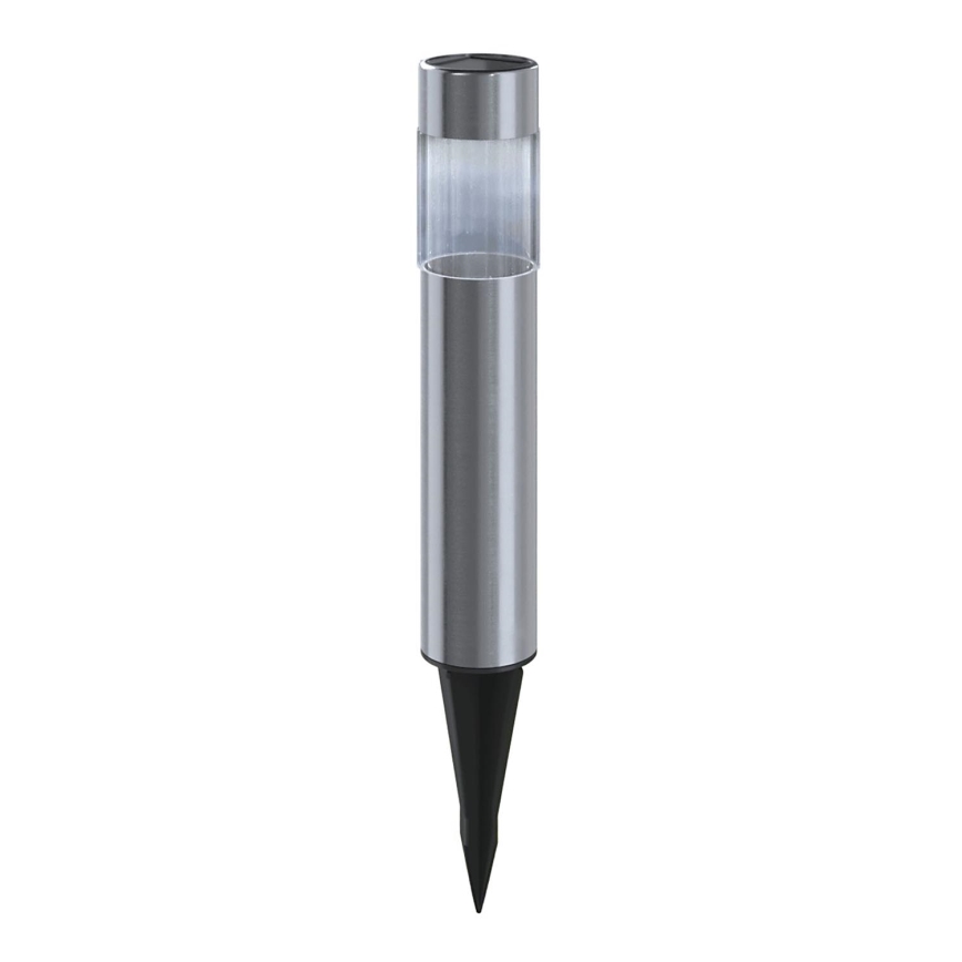 Aigostar - Lampe solaire LED/0,006W/1,2V 31,5 cm chrome mat 6500K IP44