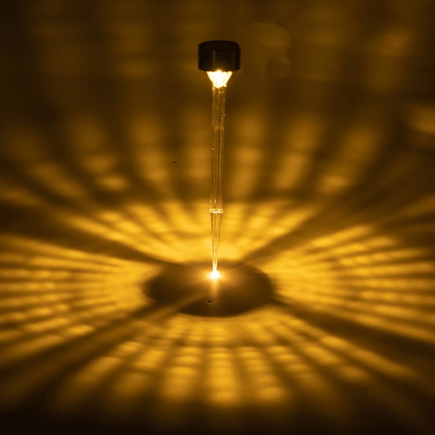Aigostar - Lampe solaire LED/0,006W/1,2V 32cm chrome mat 2700K IP44