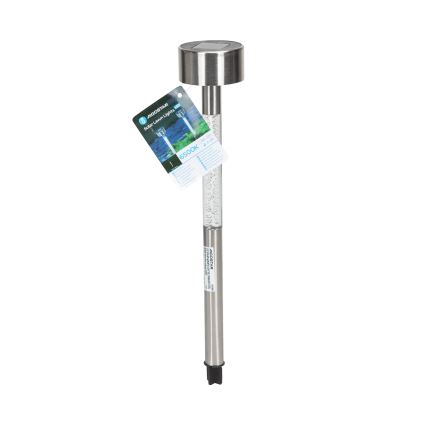 Aigostar - Lampe solaire LED/0,006W/1,2V 36,7cm chrome mat 6500K IP44