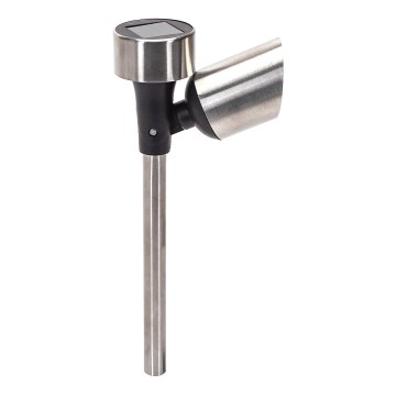 Aigostar - Lampe solaire LED/0,006W/1,2V 37,5cm chrome mat 2700K IP44