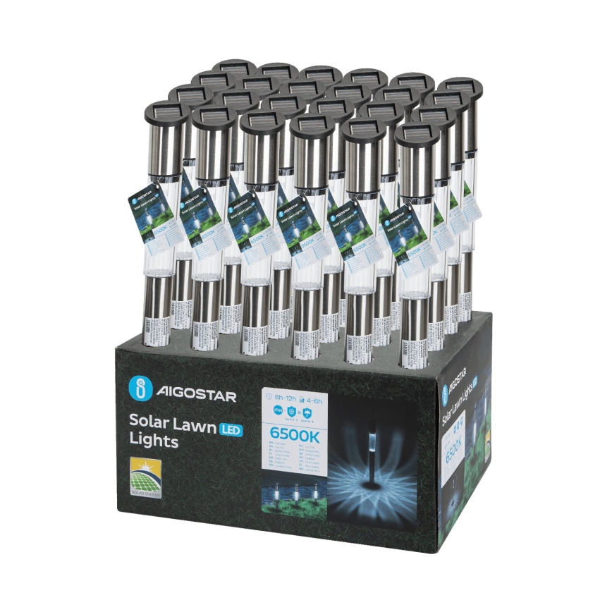 Aigostar - Lampe solaire LED/0,012W/1,2V 100 mAh 6500K IP44 55 cm