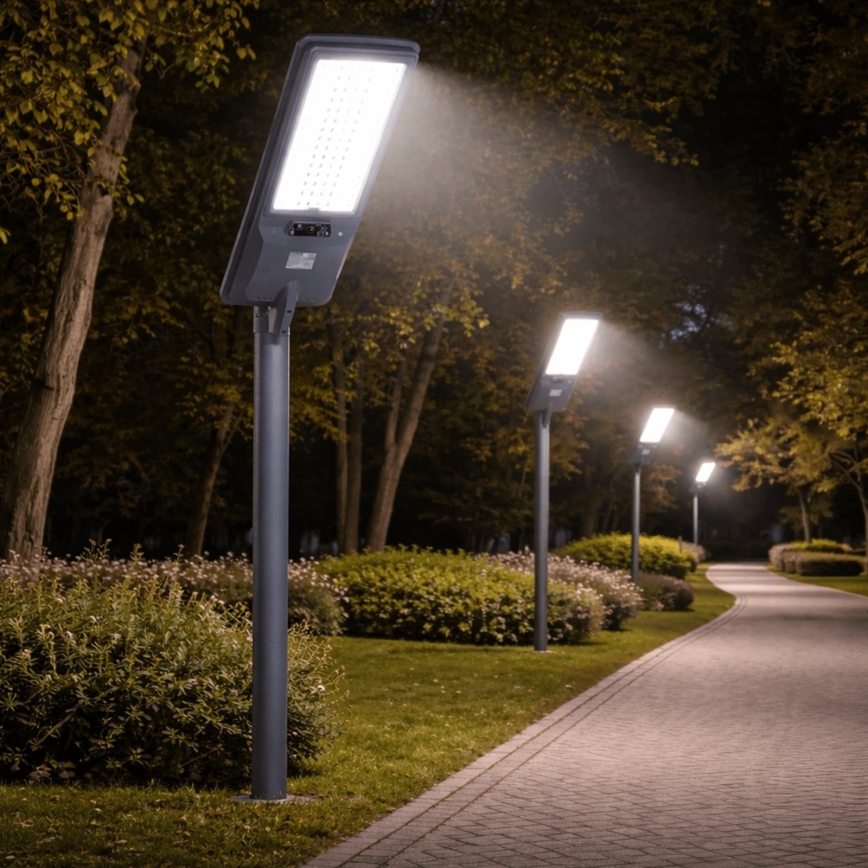 Aigostar - Lampione solare stradale LED con sensore LED/400W/3,2V 4800mAh + telecomando