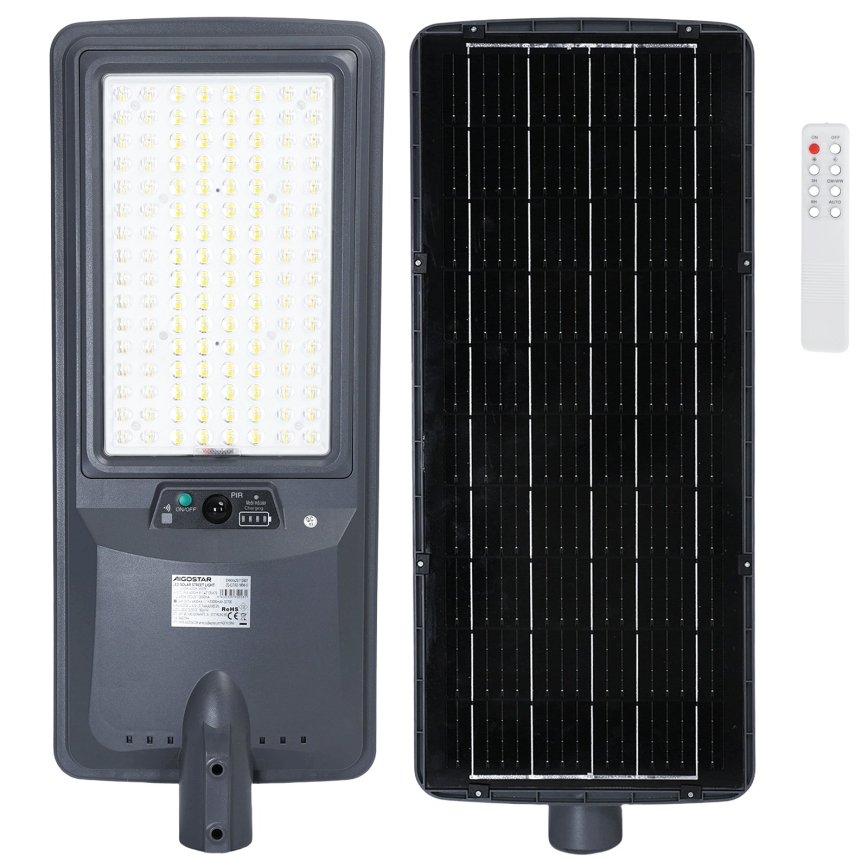 Aigostar - Lampione solare stradale LED con sensore LED/400W/3,2V 4800mAh + telecomando
