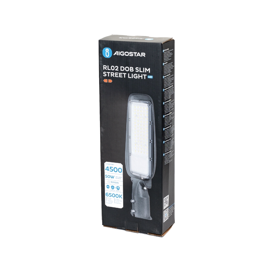 Aigostar - Lampione stradale LED SLIM 50W/230V 6500K IP65