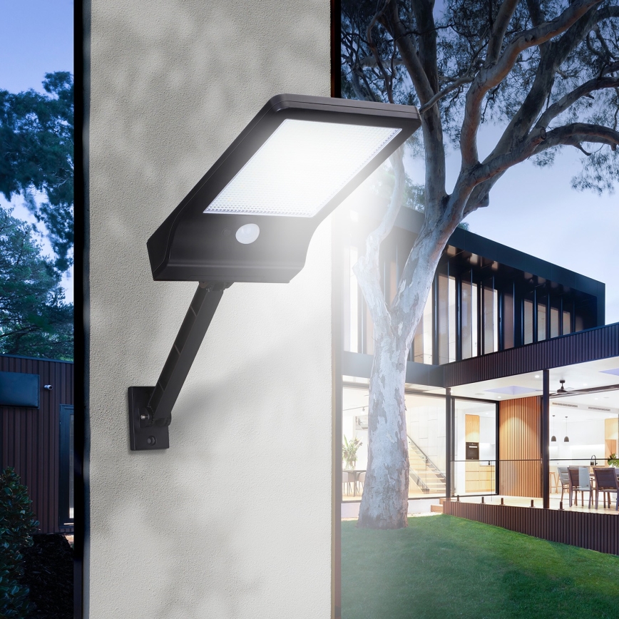 Aigostar - Lampione stradale solare a LED con sensore LED/2,3W/5,5V IP65