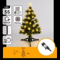 Aigostar - LED Albero di Natale per esterni 55xLED/8 funzioni 0,6 m IP44 bianco caldo