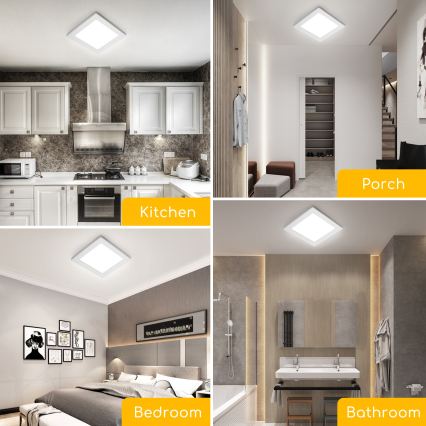 Aigostar - LED aufgesetzte Deckenleuchte LED/9W/230V 6000K 12,2x12,2 cm weiß