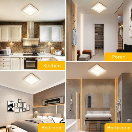 Aigostar - LED-Aufputz-Deckenleuchte LED/6W/230V 4000K 12,2x12,2 cm weiß