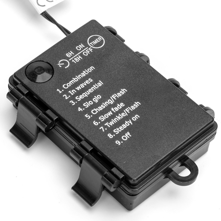 Aigostar -LED Außen  Lichterkette 300xLED/8 Funktionen 3xAA 15,3m IP44 mehrfarbig
