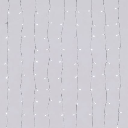 Aigostar - LED Außen-Weihnachtslichterkette 192xLED/8 Funktionen 3xAA 4,5x1,2m IP44 kaltweiß