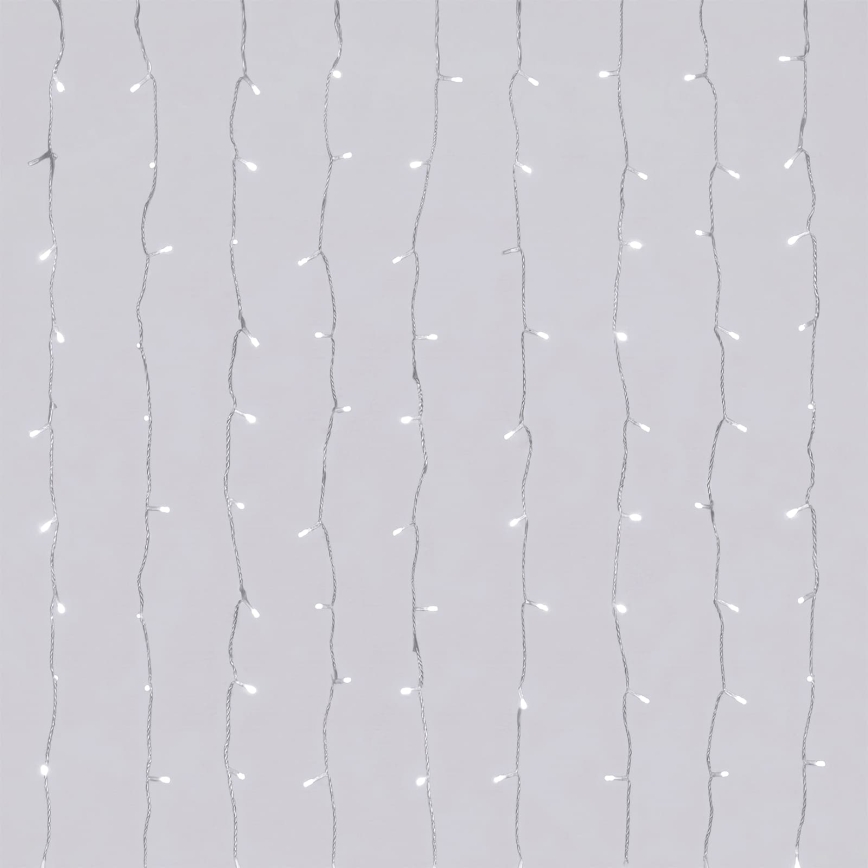 Aigostar - LED-Außen-Weihnachtslichterkette 192xLED/8 Funktionen 4,5x1,2m IP44 kaltweiß