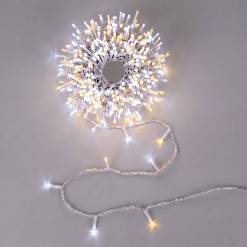 Aigostar - LED-Außen-Weihnachtslichterkette 200xLED/8 Funktionen 23m IP44 Warmweiß/Kaltweiß