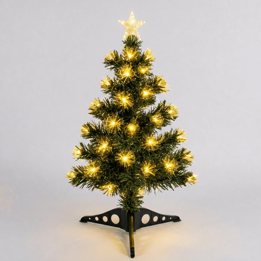Aigostar - LED-Außen-Weihnachtsbaum 55 LEDs / 8 Funktionen, 0,6 m, IP44, warmweiß