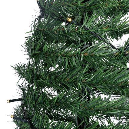 Aigostar - LED-Außen-Weihnachtsbaum 80 LEDs 1,2 m IP44 grün warmweiß