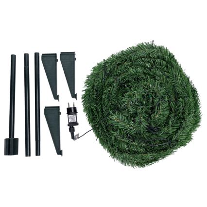 Aigostar - LED-Außen-Weihnachtsbaum 80 LEDs 1,2 m IP44 grün warmweiß