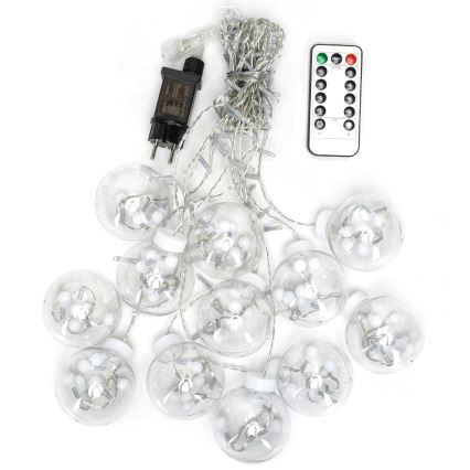 Aigostar - LED-Lichterkette für den Außenbereich, 120 LEDs / 8 Funktionen, 3×0,6 m, IP44, warmweiß, mit Fernbedienung