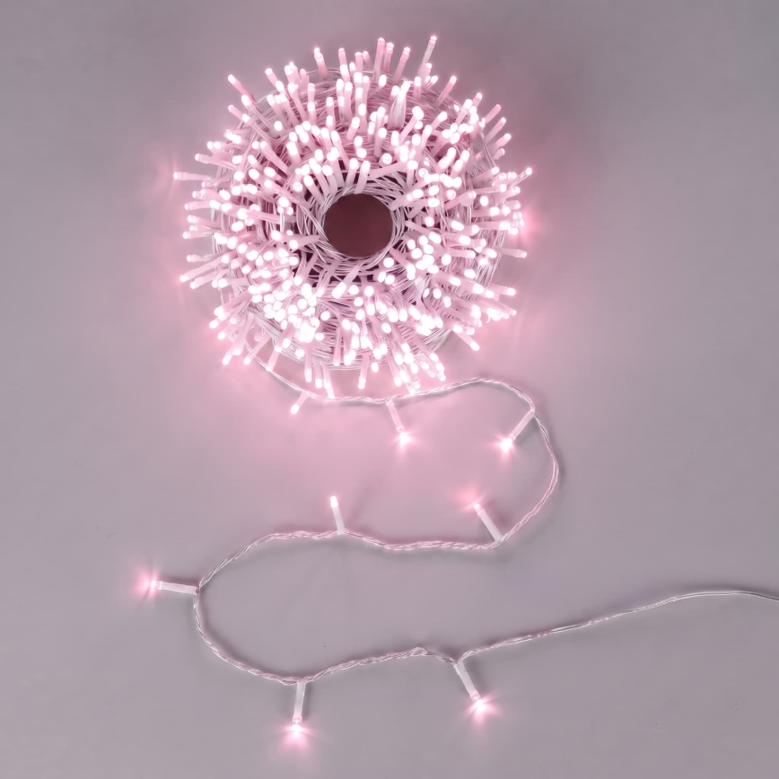 Aigostar - LED-Außen-Weihnachtslichterkette 100xLED/8 Funktionen 13m IP44 rosa