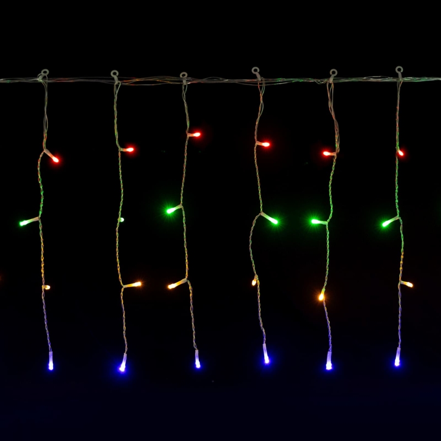 Aigostar-LED Außen-Weihnachtslichterkette 100xLED/8 Funktionen 3xAA 8x0,4m IP44 mehrfarbig