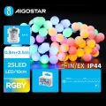 Aigostar - LED Außen-Weihnachtslichterkette 25xLED/3xAA/8 Funktionen 2,8 m IP44 mehrfarbig