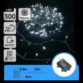 Aigostar - LED Außen-Weihnachtslichterkette 300xLED/8 Funktionen 15,3m IP44 kaltweiß