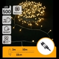 Aigostar - LED-Außen-Weihnachtslichterkette, 500 LEDs, 8 Funktionen, 50 m, IP44, warmweiß
