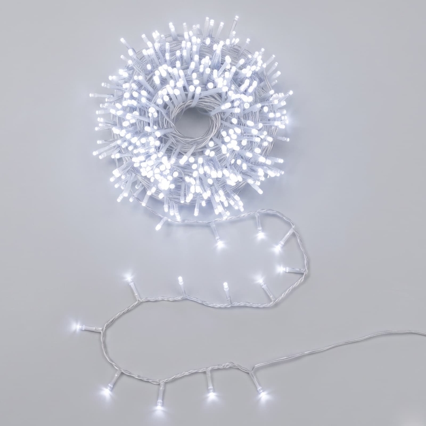 Aigostar - LED-Außen-Weihnachtslichterkette 600 LEDs/8 Funktionen 33m IP44 Kaltweiß
