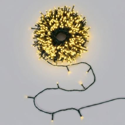 Aigostar - LED Außen-Weihnachtslichterkette 750xLED/8 Funktionen 78m IP44 warmweiß