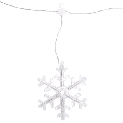Aigostar - LED-Außen-Weihnachtslichterkette 84 LEDs / 8 Funktionen, 1,2×1 m, IP44, kaltweiß, Schneeflocken