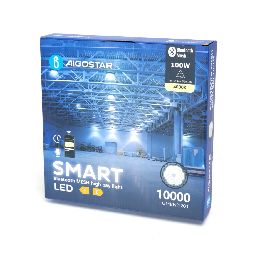 Aigostar - Dimmbare LED-Hochleistungs-Außenleuchte MESH High Bay LED/100W/230V 4000K IP65