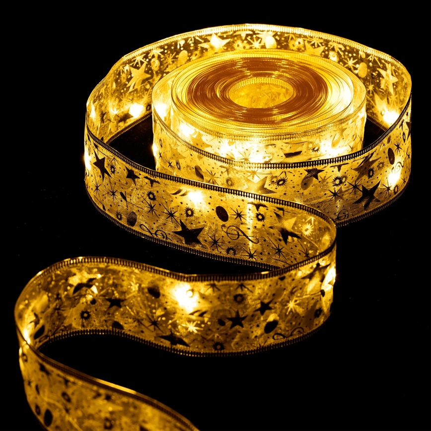Aigostar - LED  catena 50xLED/3xAA 5m bianco caldo oro