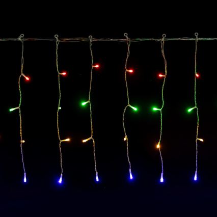 Aigostar-LED Catena luminosa di Natale per esterni 100xLED/8 funzioni 3xAA 8x0,4m IP44 multicolore