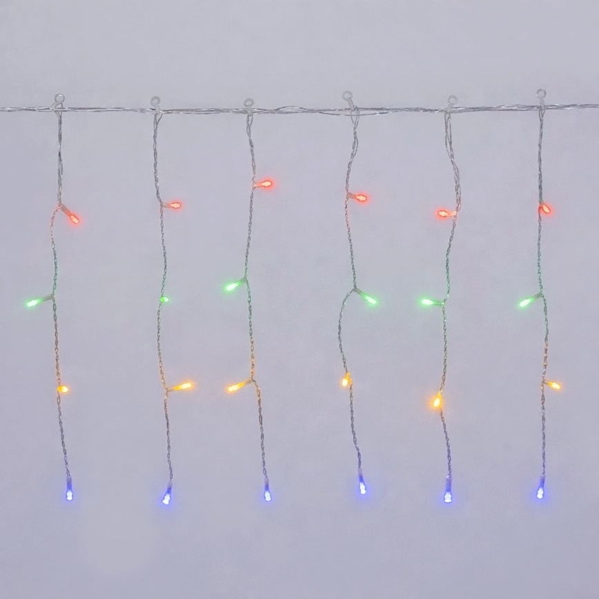 Aigostar-LED Catena luminosa di Natale per esterni 100xLED/8 funzioni 3xAA 8x0,4m IP44 multicolore