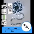 Aigostar - LED Catena luminosa natalizia da esterno 1500xLED/8 funzioni 33m IP44 bianco freddo