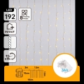 Aigostar - LED Catena luminosa natalizia da esterno 192xLED/8 funzioni 3xAA 4,5x1,2m IP44 bianco caldo