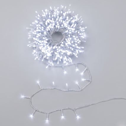 Aigostar - LED Catena luminosa natalizia da esterno 200xLED/8 funzioni 13m IP44 bianco freddo