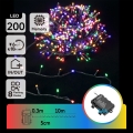 Aigostar -LED Catena luminosa natalizia da esterno 200xLED/8 funzioni 3xAA 10,3m IP44 multicolore