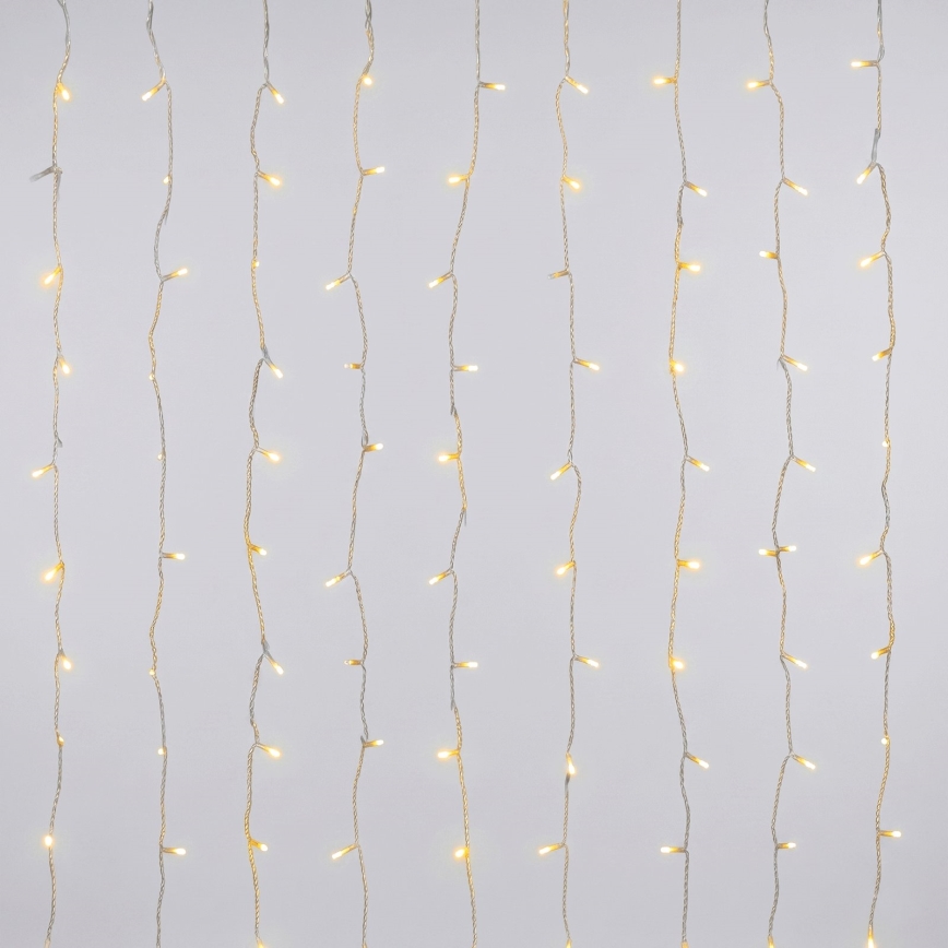 Aigostar - Catena luminosa natalizia per esterni 372xLED/8 funzioni 3xAA 6x1,2m IP44 bianco caldo