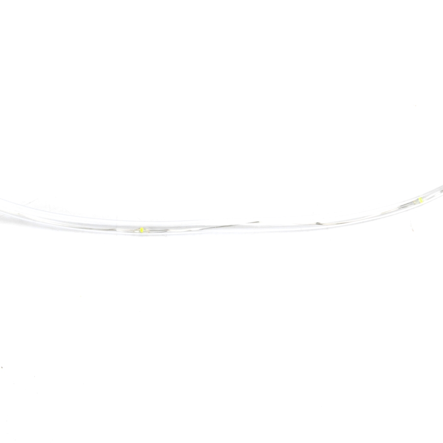 Aigostar - Catena luminosa natalizia LED da esterno 50xLED/8 funzioni 3xAA 5,3m IP44 bianco freddo