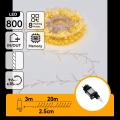 Aigostar - LED Catena luminosa natalizia da esterno 800xLED/8 funzioni 23m IP44 bianco caldo