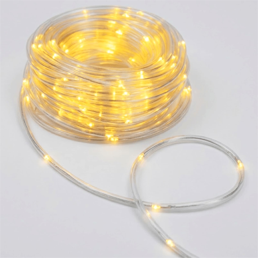 Aigostar - LED Catena luminosa natalizia da esterno 150xLED/8 funzioni 3xAA 15,3m IP44 bianco caldo