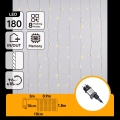 Aigostar - LED Catena luminosa natalizia per esterni 180xLED/8 funzioni 3,9x1,8m IP44 bianco caldo