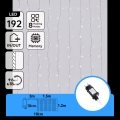 Aigostar - LED catena luminosa natalizia per esterni 192xLED/8 funzioni 4,5x1,2m IP44 bianco freddo