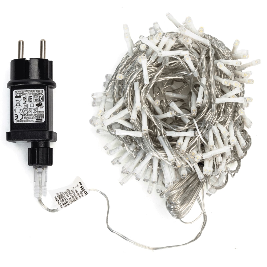 Aigostar - LED Catena luminosa natalizia per esterni 200xLED/8 funzioni 13m IP44 bianco caldo