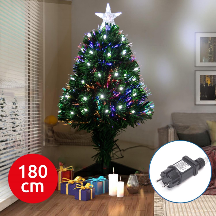Aigostar - LED da esterno Albero di Natale LED/6W/230V 180 cm IP44 bianco freddo