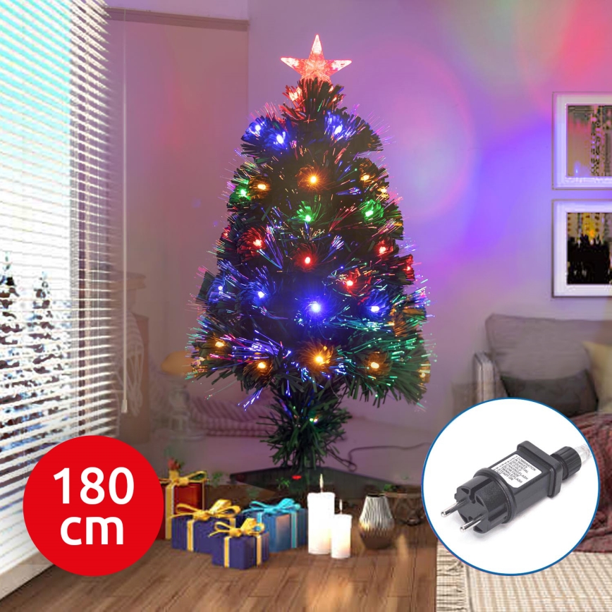 Aigostar - LED da esterno Albero di Natale LED/6W/230V 180 cm IP44 multicolore
