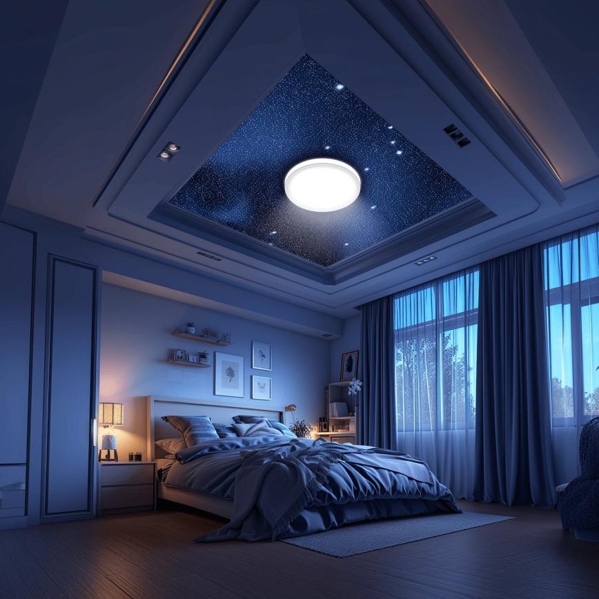 Aigostar - Dimmbare LED-Deckenleuchte für Badezimmer MESH Smart LED/24W/230V 3000-6500K IP44 + Fernbedienung