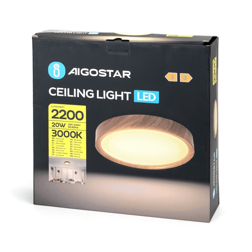 Aigostar - LED-Deckenleuchte LED/20W/230V 3000K d 33,7 cm