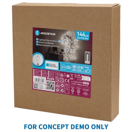 Aigostar - Décoration de Noël extérieure LED, anneau 45 cm, 540 LED/6W/230V, IP44, blanc froid