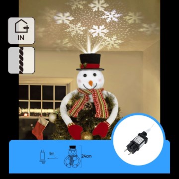 Aigostar - LED Décoration de Noël LED/5W/230V blanc froid bonhomme de neige